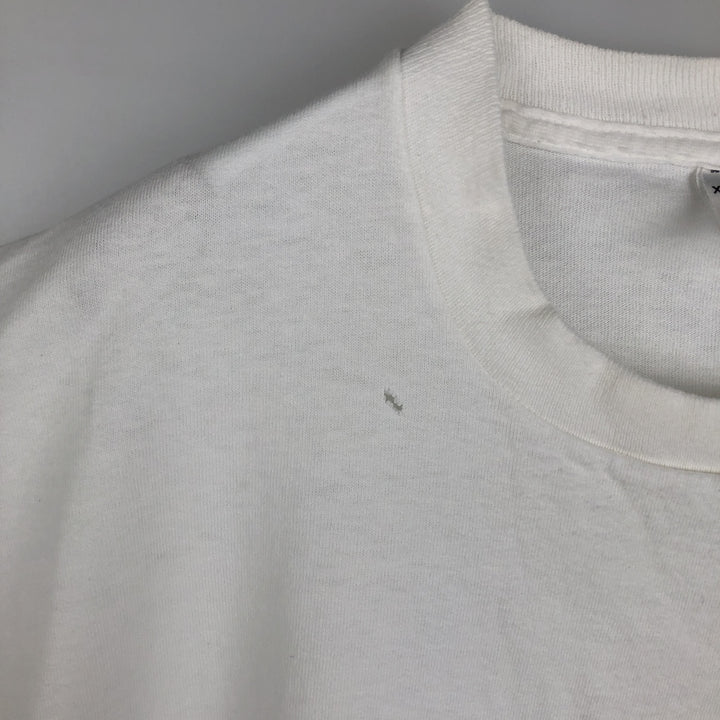 90'S Fruit of the Loom print T-shirt, Made in USA, Men's XXL cotton white type Vintage Second Hand