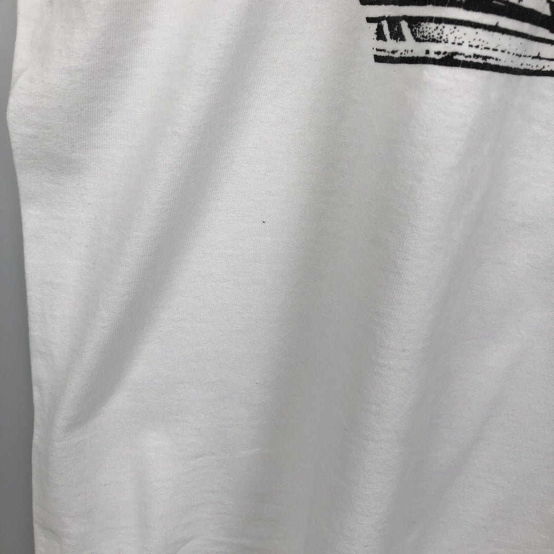 90'S Fruit of the Loom print T-shirt, Made in USA, Men's XXL cotton white type Vintage Second Hand