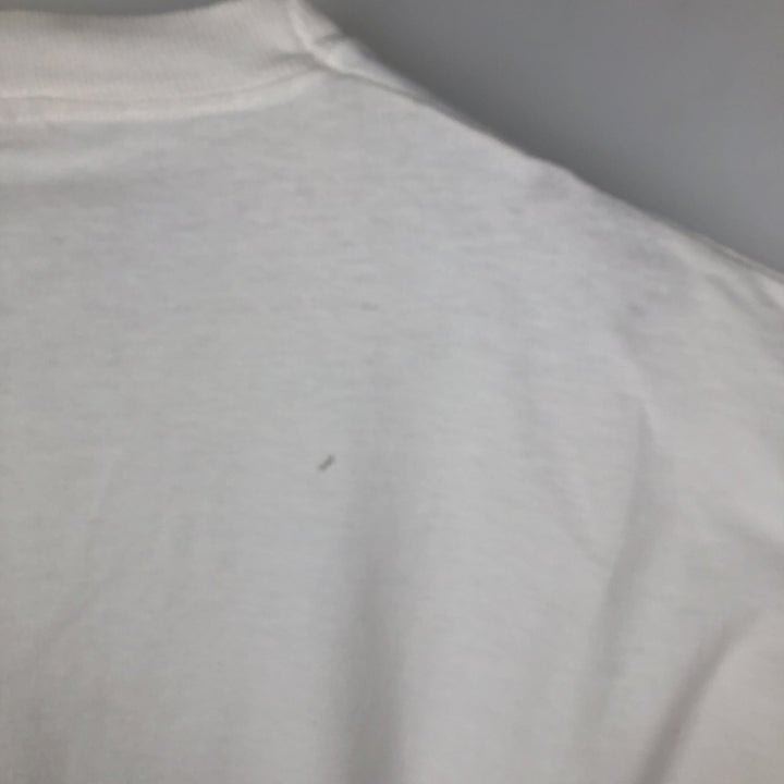 90'S Fruit of the Loom print T-shirt, Made in USA, Men's XXL cotton white type Vintage Second Hand
