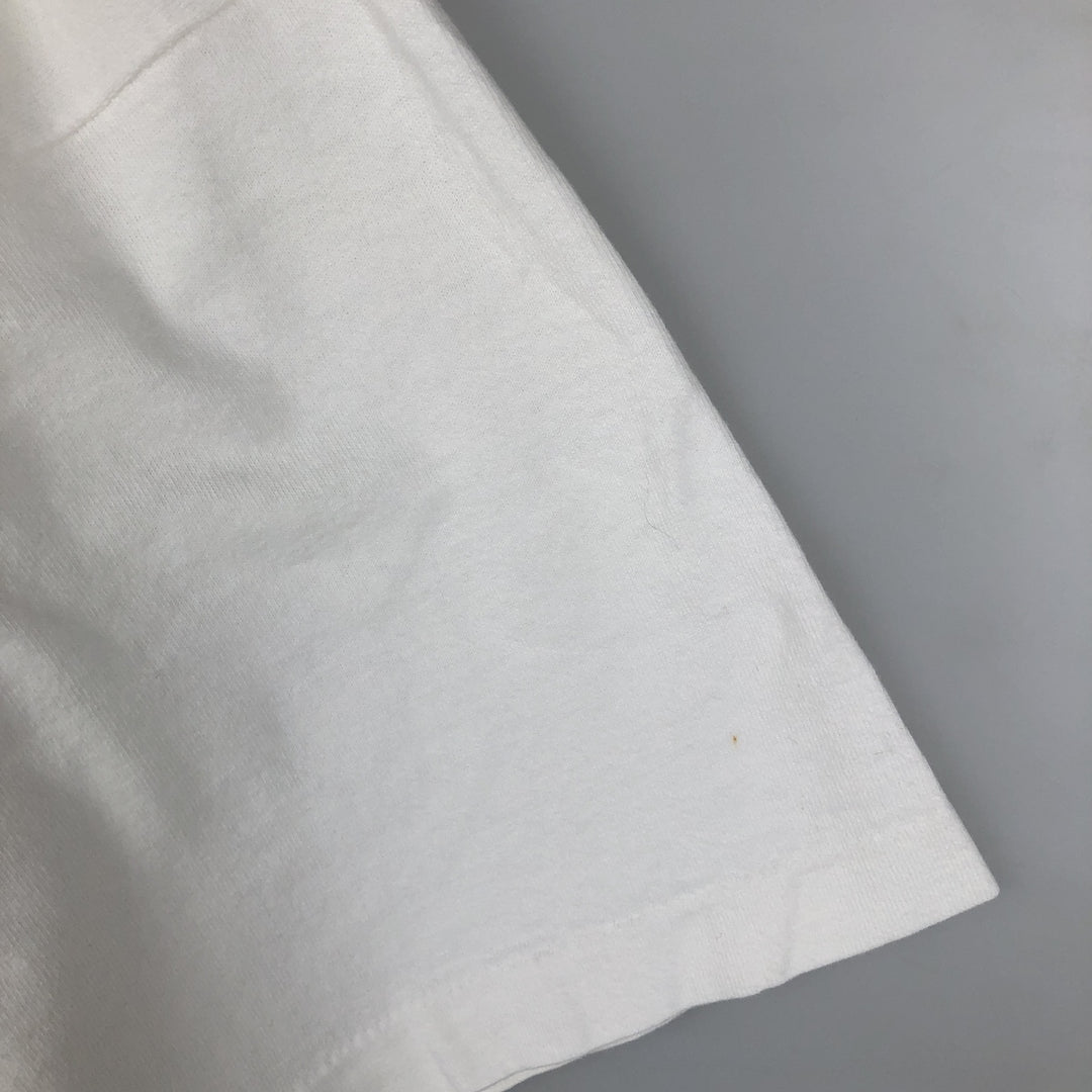 90'S Fruit of the Loom print T-shirt, Made in USA, Men's XXL cotton white type Vintage Second Hand