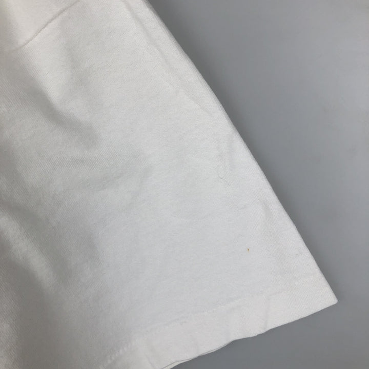90'S Fruit of the Loom print T-shirt, Made in USA, Men's XXL cotton white type Vintage Second Hand
