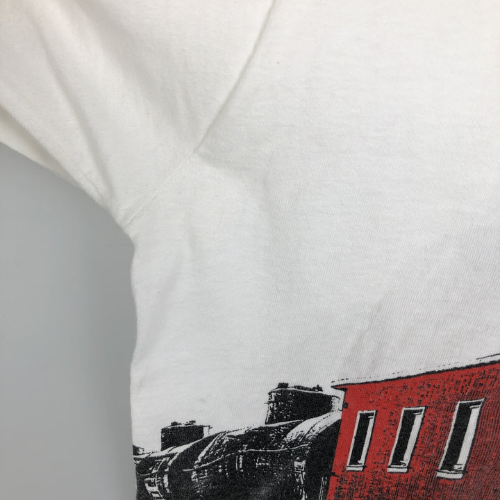 90'S Fruit of the Loom print T-shirt, Made in USA, Men's XXL cotton white type Vintage Second Hand
