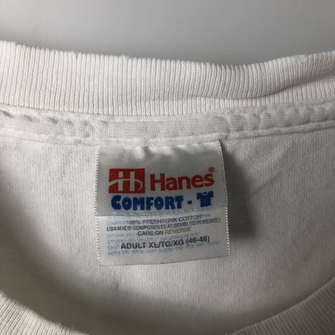 Hanes COMFORT-T Durty Jakes Cafe and Bar Advertising T-Shirt, Men's XL (approx.) cotton white type Vintage Second Hand
