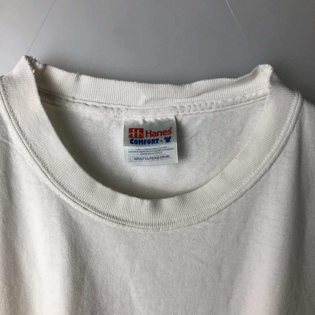 Hanes COMFORT-T Durty Jakes Cafe and Bar Advertising T-Shirt, Men's XL (approx.) cotton white type Vintage Second Hand
