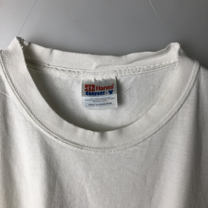 Hanes COMFORT-T Durty Jakes Cafe and Bar Advertising T-Shirt, Men's XL (approx.) cotton white type Vintage Second Hand