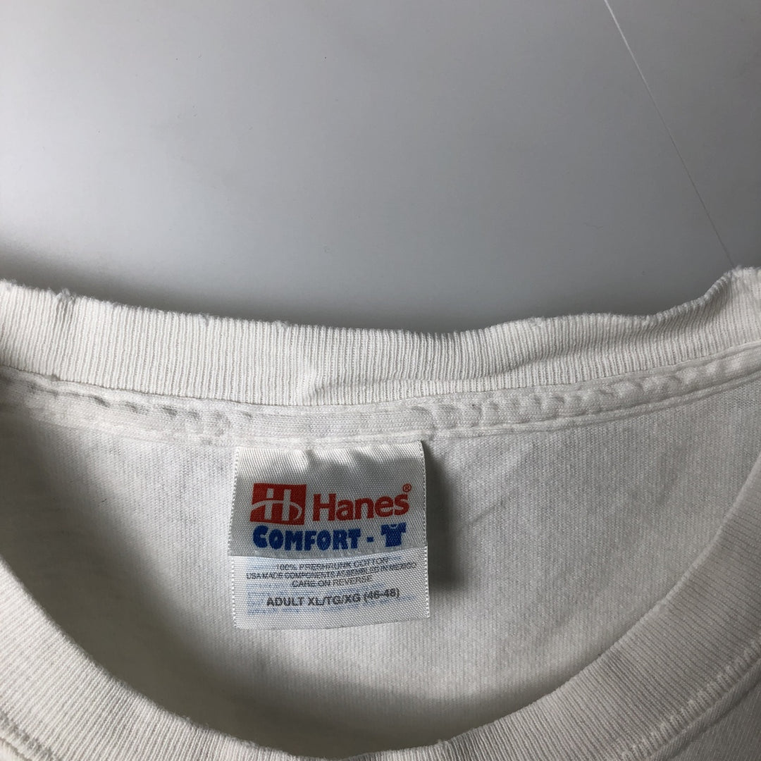 Hanes COMFORT-T Durty Jakes Cafe and Bar Advertising T-Shirt, Men's XL (approx.) cotton white type Vintage Second Hand