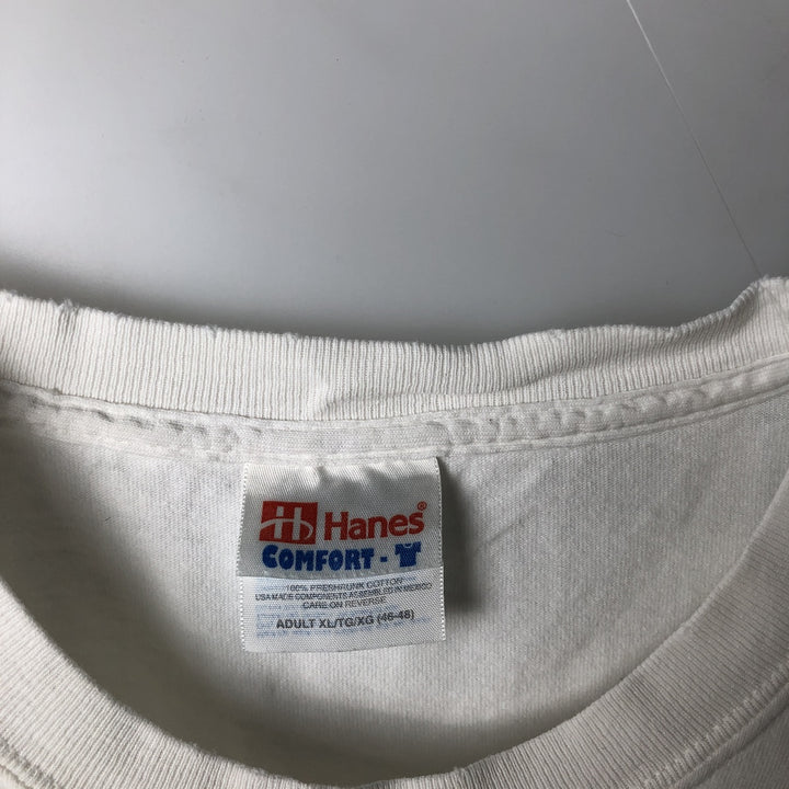 Hanes COMFORT-T Durty Jakes Cafe and Bar Advertising T-Shirt, Men's XL (approx.) cotton white type Vintage Second Hand