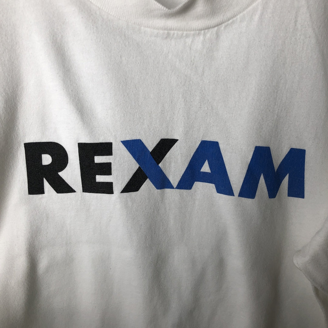 90'S ONEITA REXAM Advertising T-Shirt, Made in USA, Men's Size L (Equivalent), Vintage cotton white type Vintage Second Hand