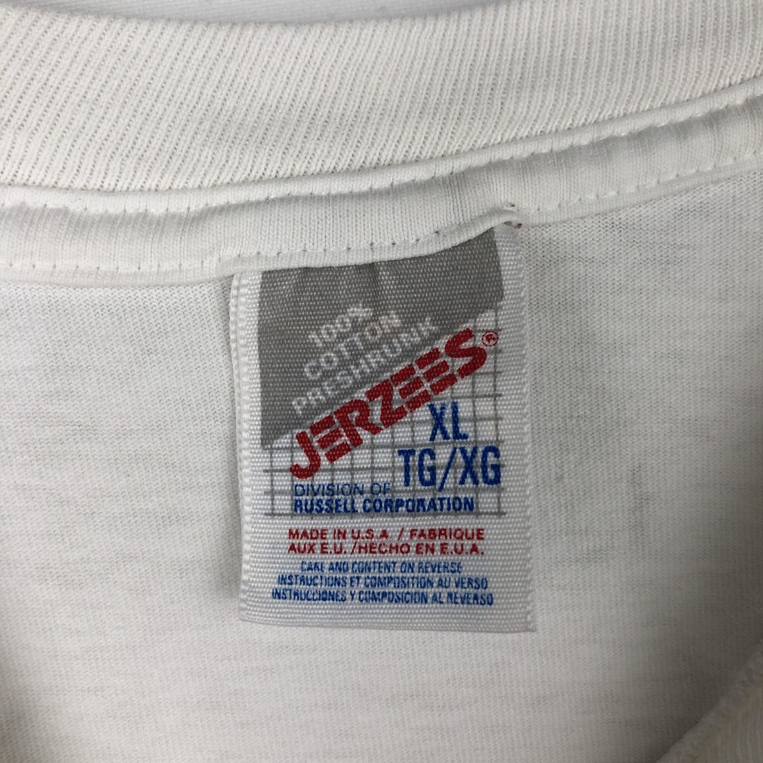 90'S Jerzees Schoolhouse Rock! Character Print T-Shirt, Made in USA, Men's XL equivalent, Vintage cotton white type Vintage Second Hand