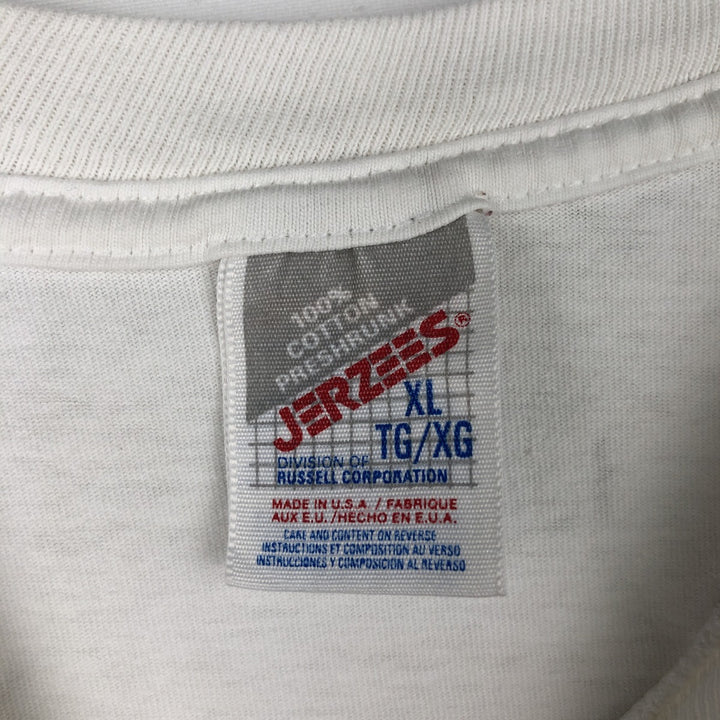 90'S Jerzees Schoolhouse Rock! Character Print T-Shirt, Made in USA, Men's XL equivalent, Vintage cotton white type Vintage Second Hand