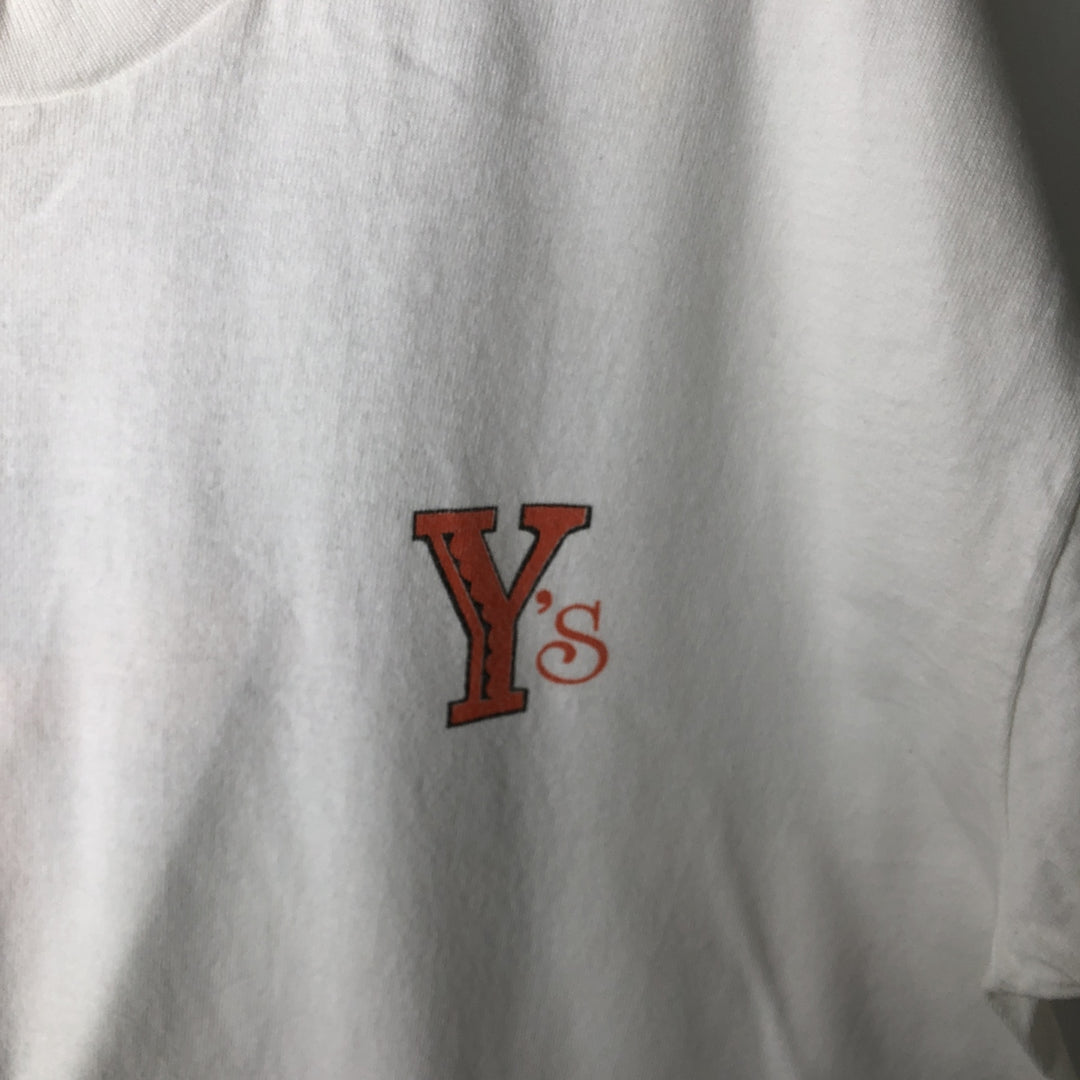 90'S Fruit of the Loom Advertising T-shirt, Made in USA, Men's L size, Vintage cotton white type Vintage Second Hand