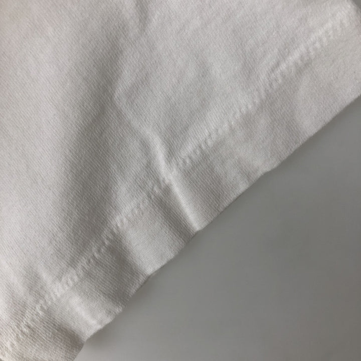 90'S Fruit of the Loom Advertising T-shirt, Made in USA, Men's L size, Vintage cotton white type Vintage Second Hand