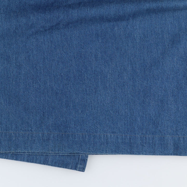 90s-era Ralph Lauren front-opening denim long wrap skirt, made in the USA, women's size S equivalent, vintage. cotton blue type Vintage Second Hand