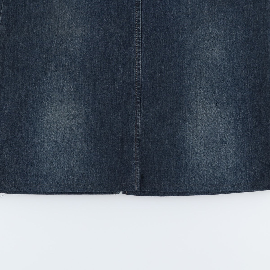 Southern Cotton Jeans denim half-length tight skirt, women's size L equivalent. cotton navy blue type Vintage Second Hand