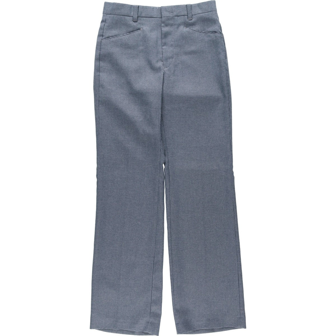 70s-80'S Levi's PANATELA houndstooth pattern slacks pants, women's size L (equivalent to W29), vintage. unclear blue type Vintage Second Hand
