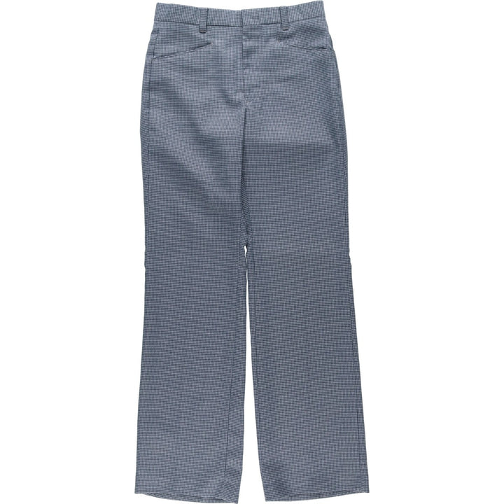 70s-80'S Levi's PANATELA houndstooth pattern slacks pants, women's size L (equivalent to W29), vintage. unclear blue type Vintage Second Hand