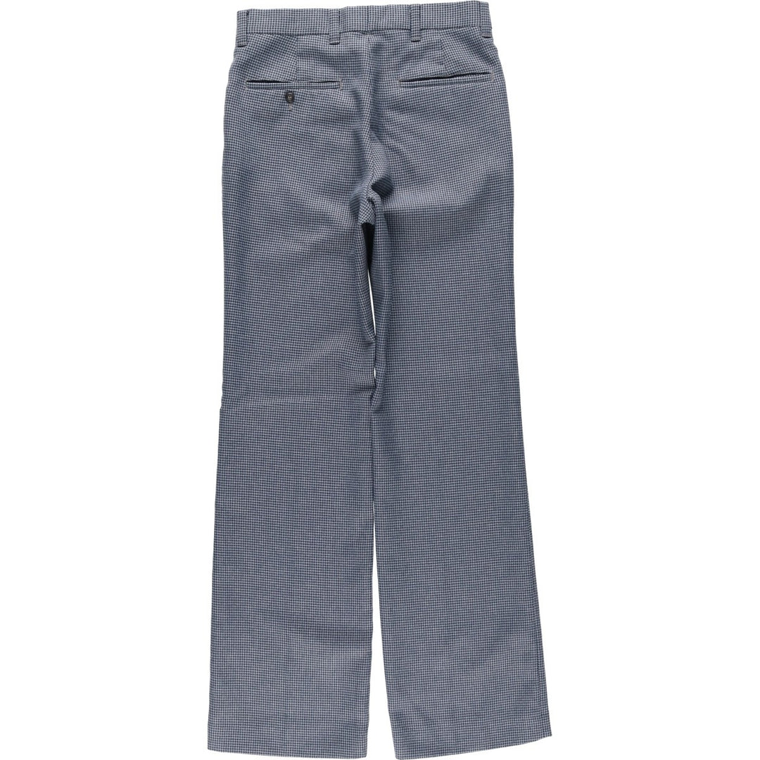 70s-80'S Levi's PANATELA houndstooth pattern slacks pants, women's size L (equivalent to W29), vintage. unclear blue type Vintage Second Hand