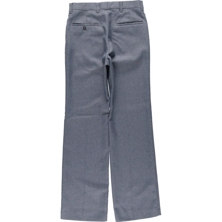 70s-80'S Levi's PANATELA houndstooth pattern slacks pants, women's size L (equivalent to W29), vintage. unclear blue type Vintage Second Hand