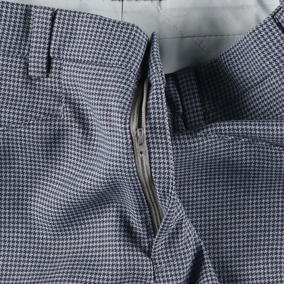 70s-80'S Levi's PANATELA houndstooth pattern slacks pants, women's size L (equivalent to W29), vintage. unclear blue type Vintage Second Hand
