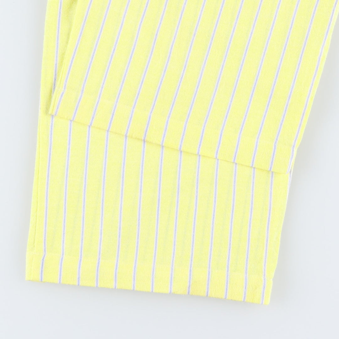 Ralph Lauren Striped Pattern Pajama Pants, Easy Pants, Women's Size L (approx.) cotton yellow type Vintage Second Hand