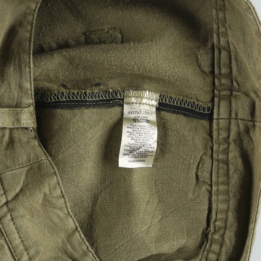 Sundance Linen Pants, Women's Size L (equivalent to W29) linen Khaki type Vintage Second Hand