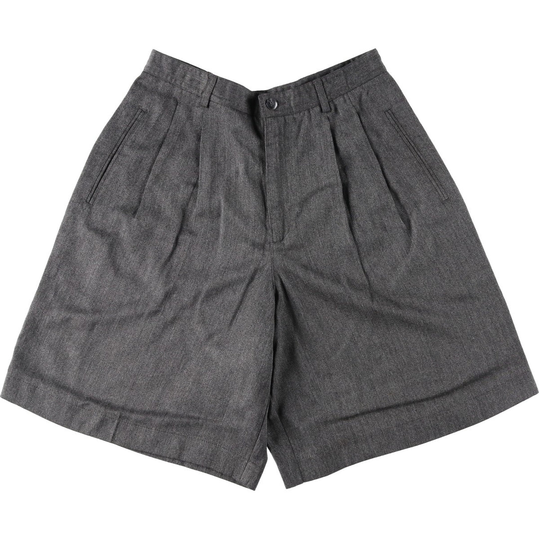 Liz Sport Two-Pleat Shorts, Women's Size L (equivalent to W27) polyester gray type Vintage Second Hand
