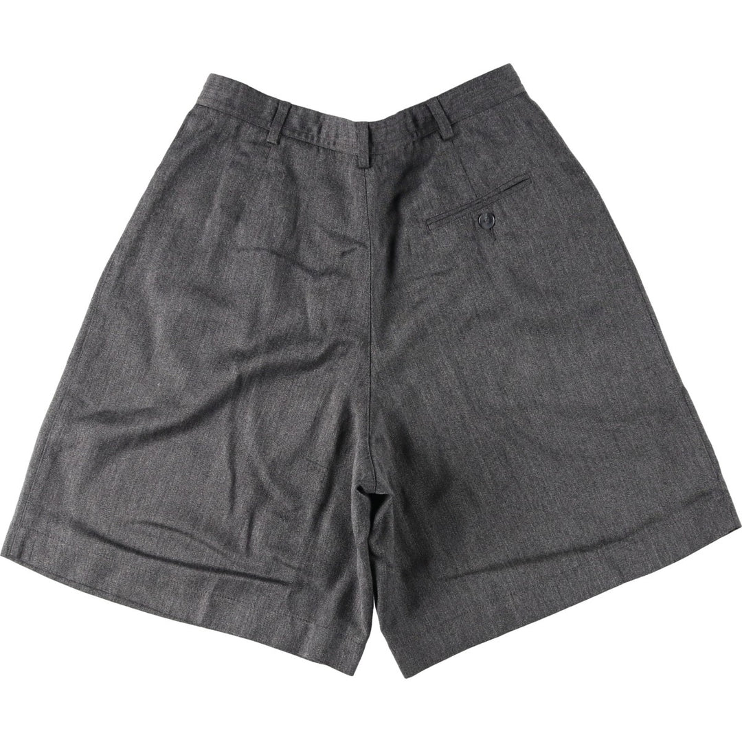 Liz Sport Two-Pleat Shorts, Women's Size L (equivalent to W27) polyester gray type Vintage Second Hand