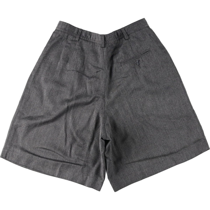 Liz Sport Two-Pleat Shorts, Women's Size L (equivalent to W27) polyester gray type Vintage Second Hand