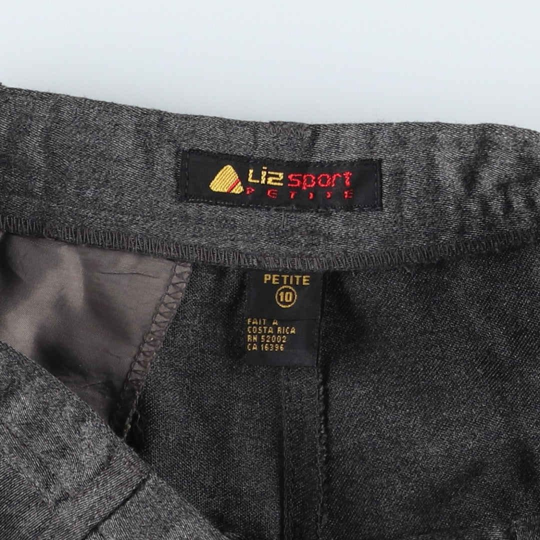 Liz Sport Two-Pleat Shorts, Women's Size L (equivalent to W27) polyester gray type Vintage Second Hand
