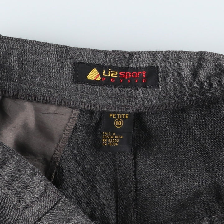 Liz Sport Two-Pleat Shorts, Women's Size L (equivalent to W27) polyester gray type Vintage Second Hand