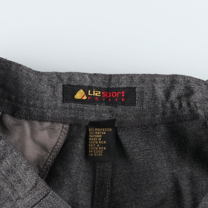 Liz Sport Two-Pleat Shorts, Women's Size L (equivalent to W27) polyester gray type Vintage Second Hand