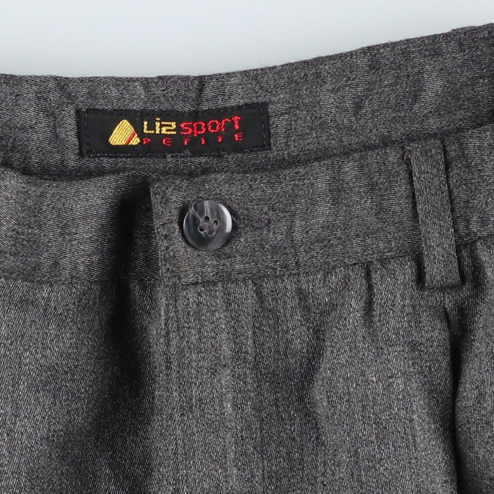 Liz Sport Two-Pleat Shorts, Women's Size L (equivalent to W27) polyester gray type Vintage Second Hand