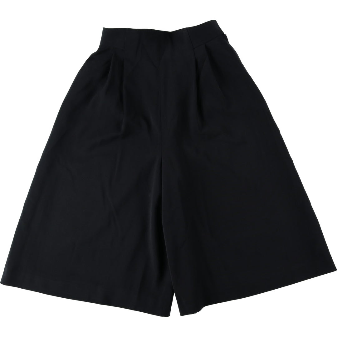 Sophia Two-Pleat Culotte Pants, Women's Size M (equivalent to W26) unclear black type Vintage Second Hand