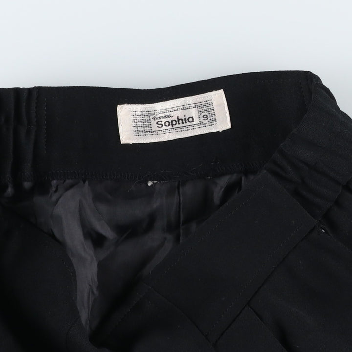 Sophia Two-Pleat Culotte Pants, Women's Size M (equivalent to W26) unclear black type Vintage Second Hand