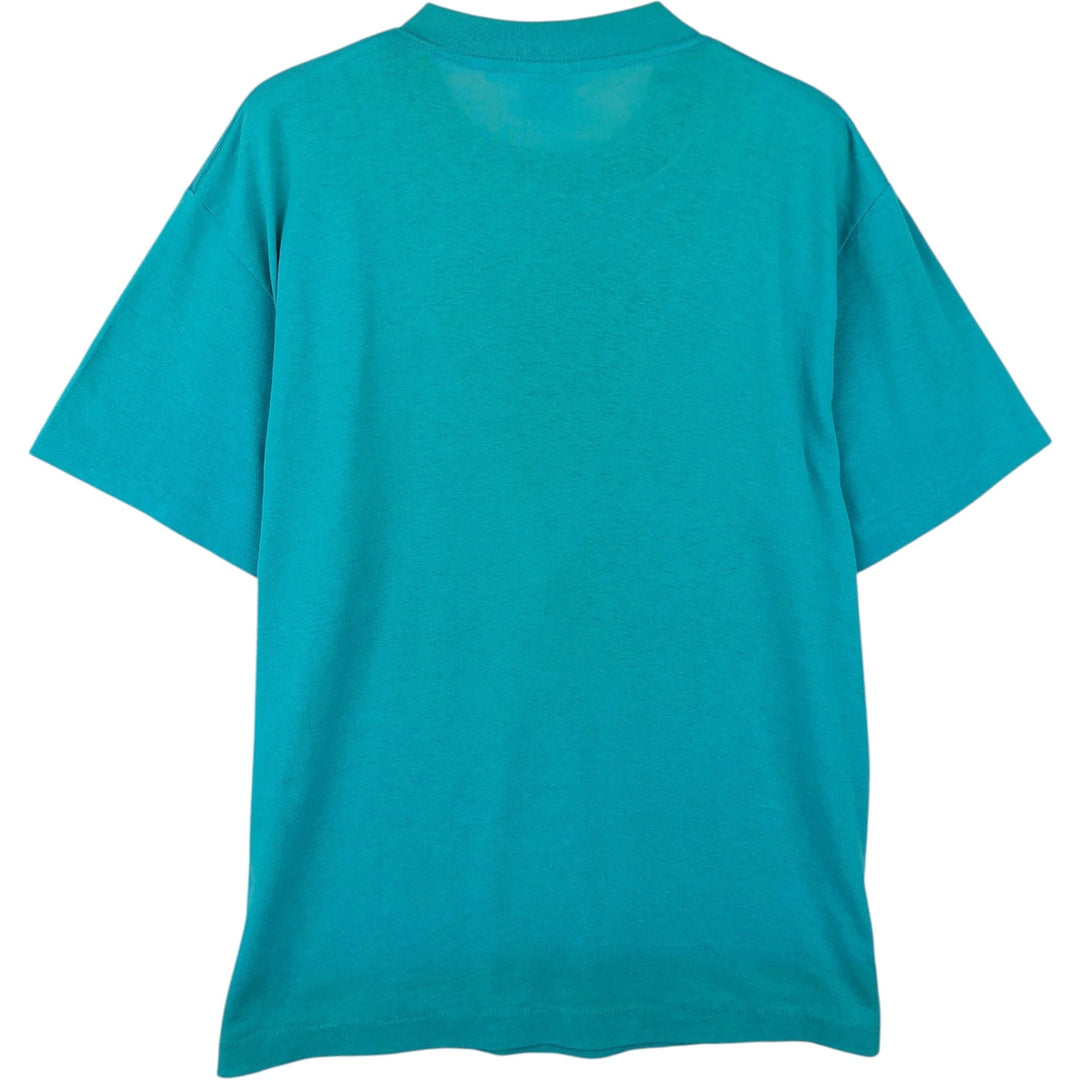 90'S TRENCH NFL MIAMI DOLPHINS Miami Dolphins Sports Print T-Shirt, Made in USA, Men's Size L (approx.), Vintage polyester Emerald green Vintage Second Hand