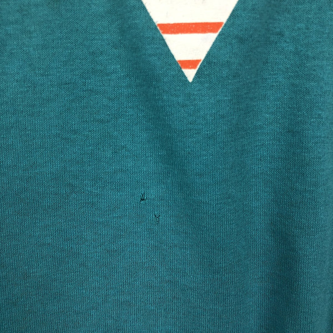 90'S TRENCH NFL MIAMI DOLPHINS Miami Dolphins Sports Print T-Shirt, Made in USA, Men's Size L (approx.), Vintage polyester Emerald green Vintage Second Hand