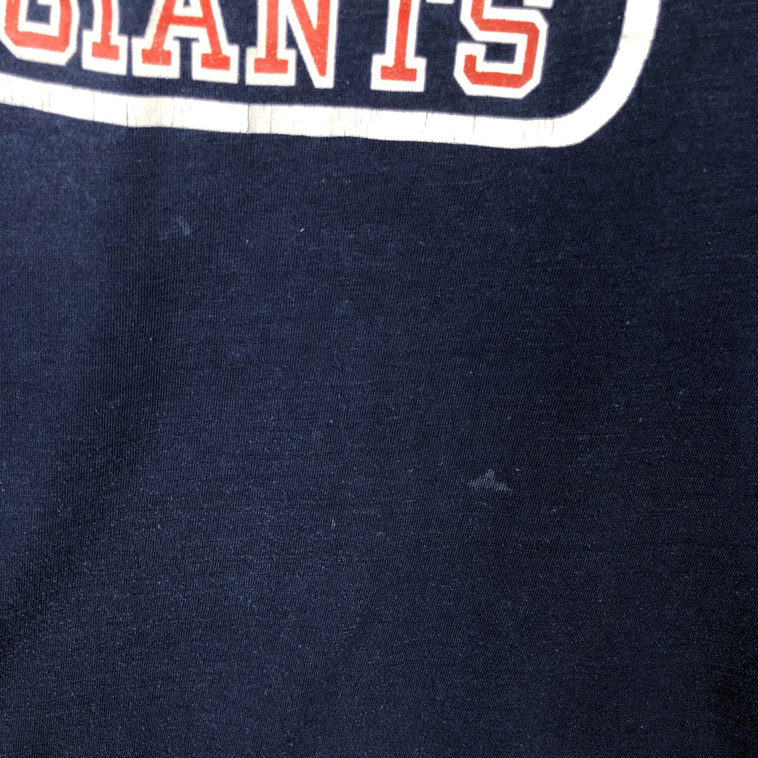 90'S Logo Seven NFL New York Giants Logo Print T-Shirt, Made in USA, Men's Size L (Equivalent), Vintage cotton navy blue type Vintage Second Hand