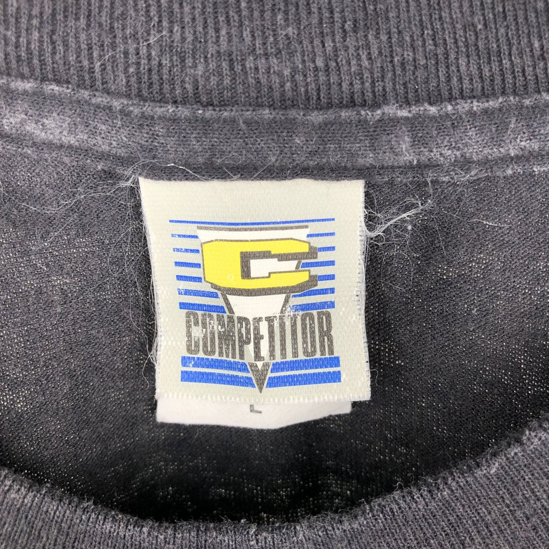 90'S COMPETITOR MLB COLORADO ROOLIES Sports Print T-Shirt, Men's Size L (Equivalent), Vintage cotton Charcoal Vintage Second Hand