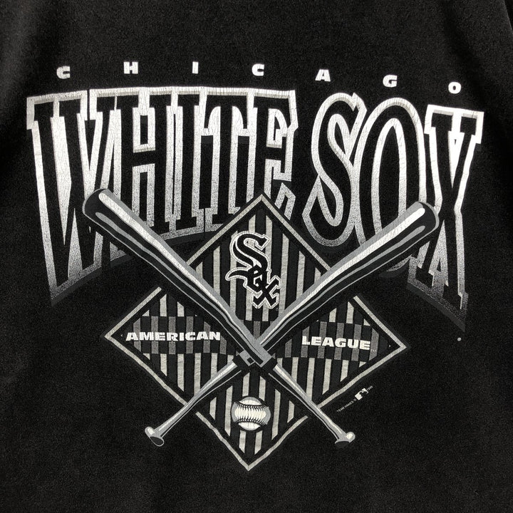 90'S Hanes Heavyweight MLB Chicago White Sox Sports Print T-Shirt, Men's Size XL (approx.) cotton gray type Vintage Second Hand