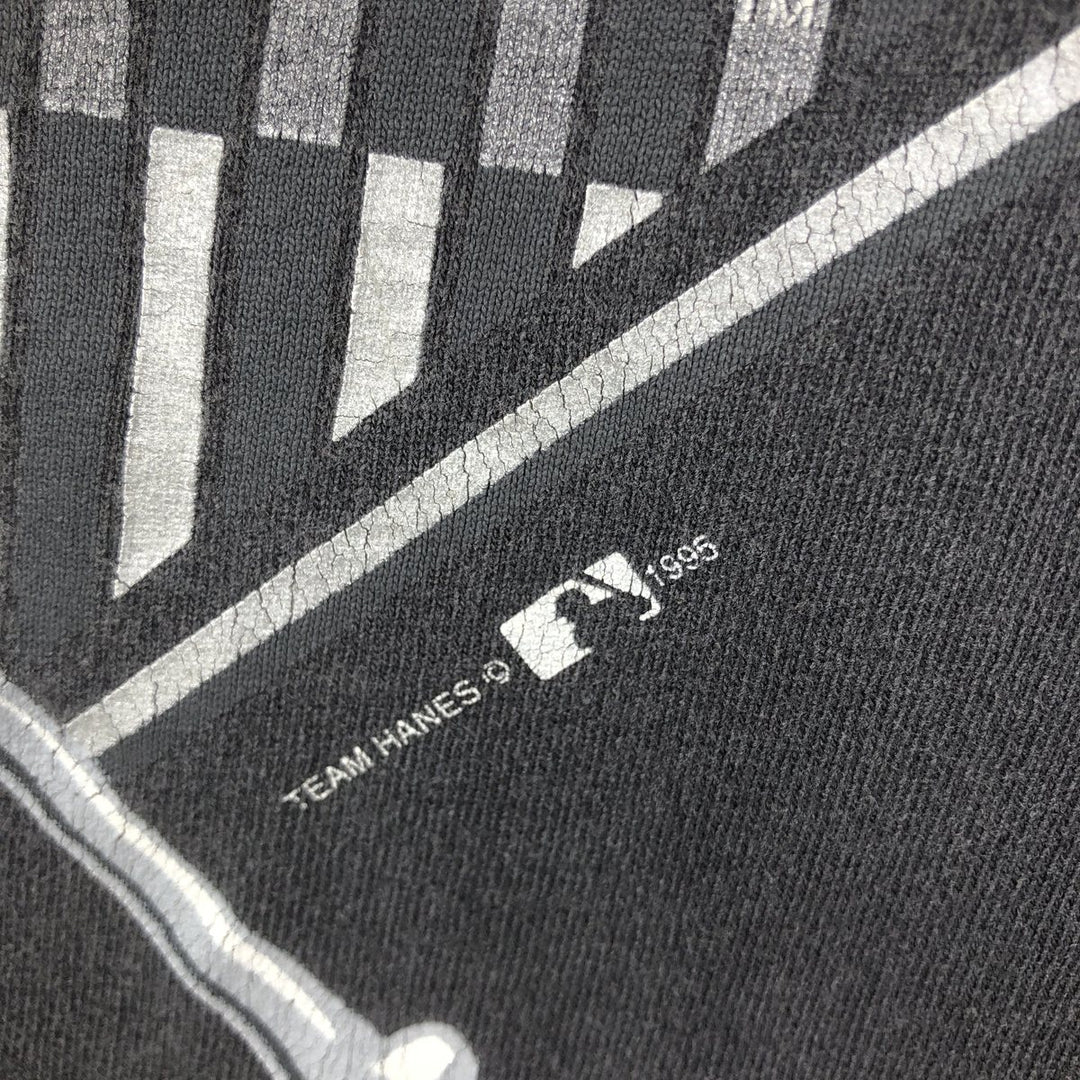 90'S Hanes Heavyweight MLB Chicago White Sox Sports Print T-Shirt, Men's Size XL (approx.) cotton gray type Vintage Second Hand