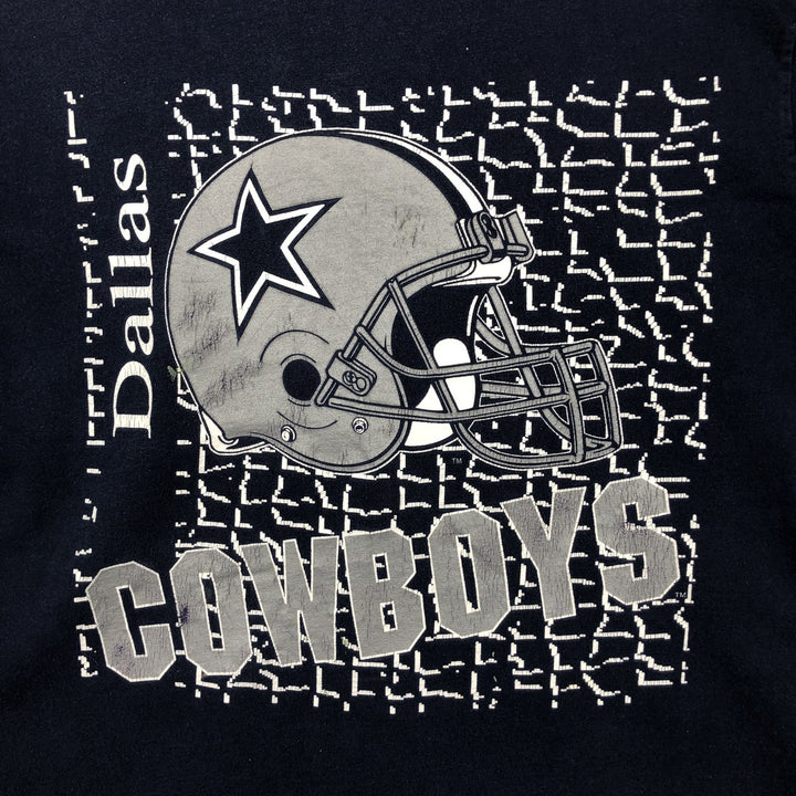 90'S TRENCH NFL DALLAS COWBOYS (Dallas Cowboys) Sports Print T-Shirt, Men's Size M (Equivalent), Vintage unclear navy blue type Vintage Second Hand
