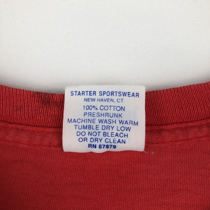 90'S Starter NHL Washington Capitals sports print T-shirt, Made in USA, Men's XL equivalent. cotton red type Vintage Second Hand