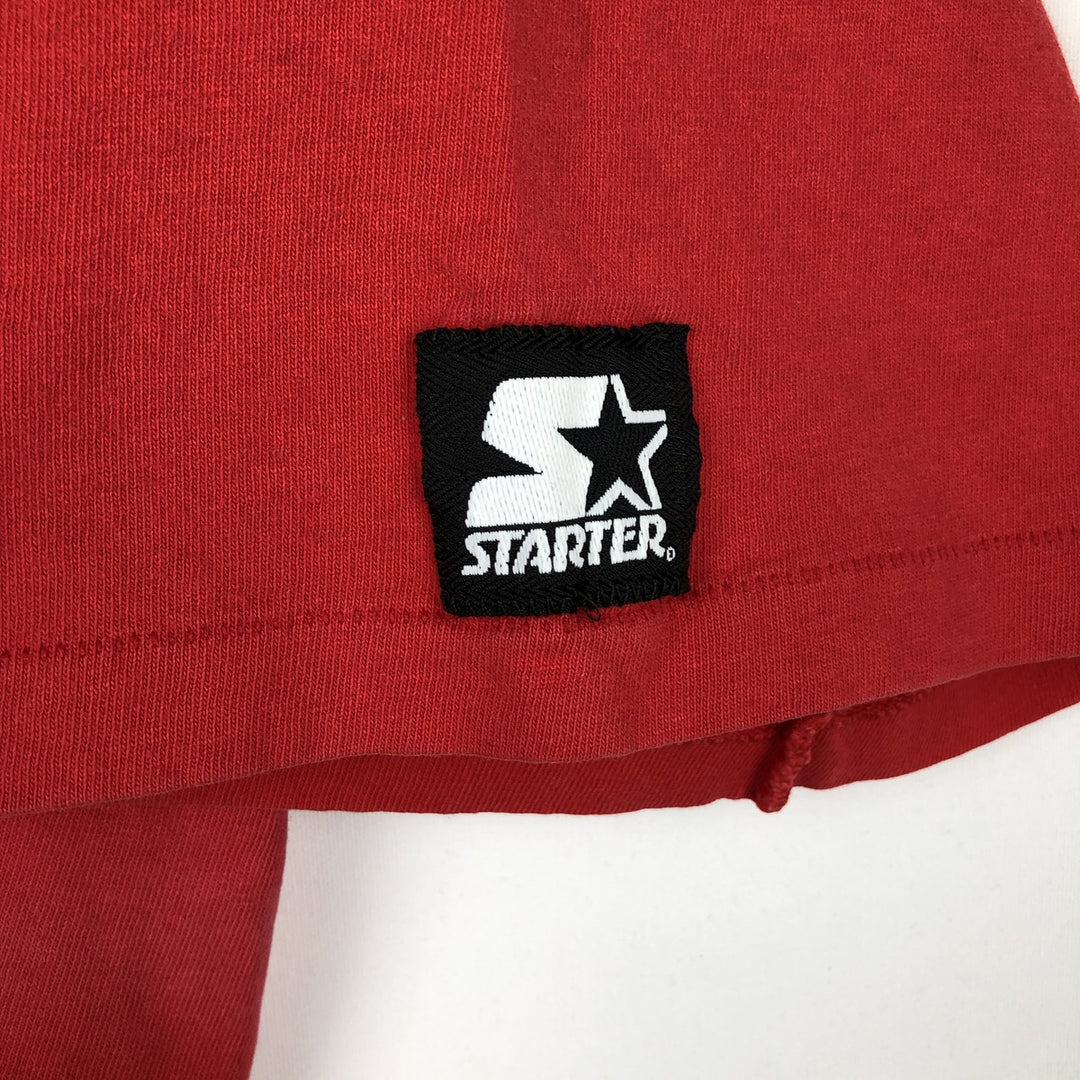 90'S Starter NHL Washington Capitals sports print T-shirt, Made in USA, Men's XL equivalent. cotton red type Vintage Second Hand
