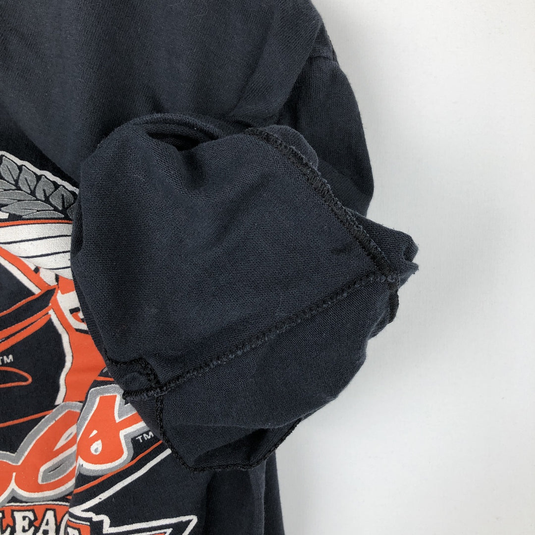 90'S TRENCH MLB BALTIMORE ORIOLES Baltimore Orioles Logo Print T-Shirt, Made in USA, Men's Size M (approx.), Vintage polyester black type Vintage Second Hand
