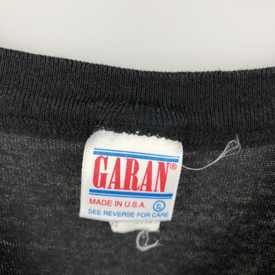 90'S GARAN NFL NEW YORK JETS Sports Print T-Shirt, Made in USA, Men's XL equivalent, Vintage cotton black type Vintage Second Hand