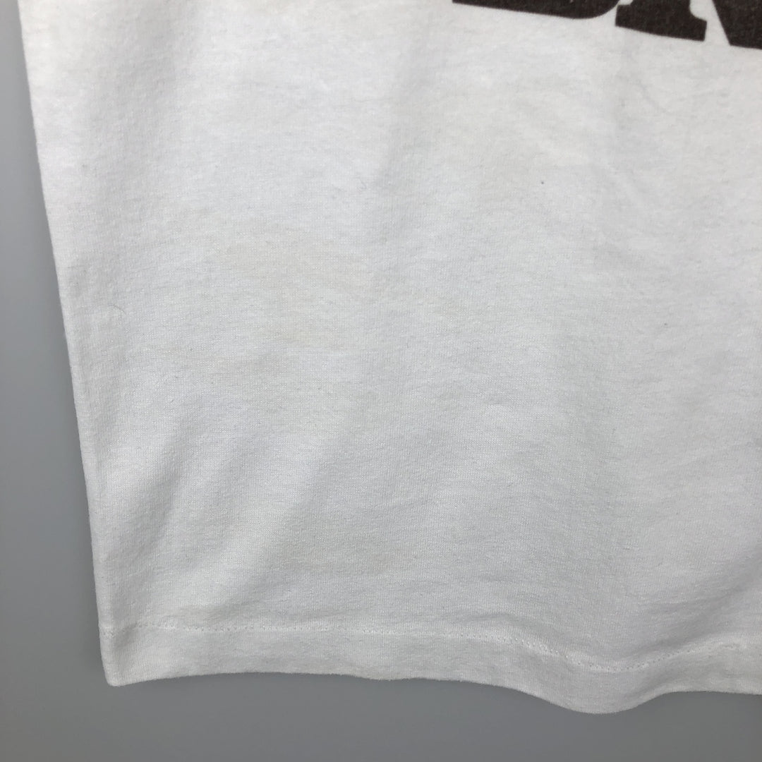 80'S Trench NFL Cleveland Browns sports print T-shirt, Made in USA, Men's size M equivalent, Vintage polyester white type Vintage Second Hand