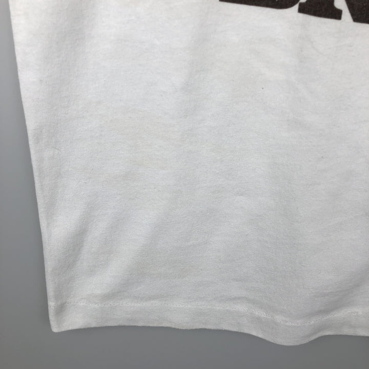 80'S Trench NFL Cleveland Browns sports print T-shirt, Made in USA, Men's size M equivalent, Vintage polyester white type Vintage Second Hand
