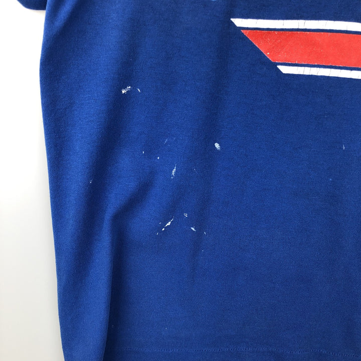 90'S TRENCH MLB CHICAGO CUBS Logo Print T-Shirt, Made in USA, Men's Size L (Equivalent), Vintage cotton blue type Vintage Second Hand