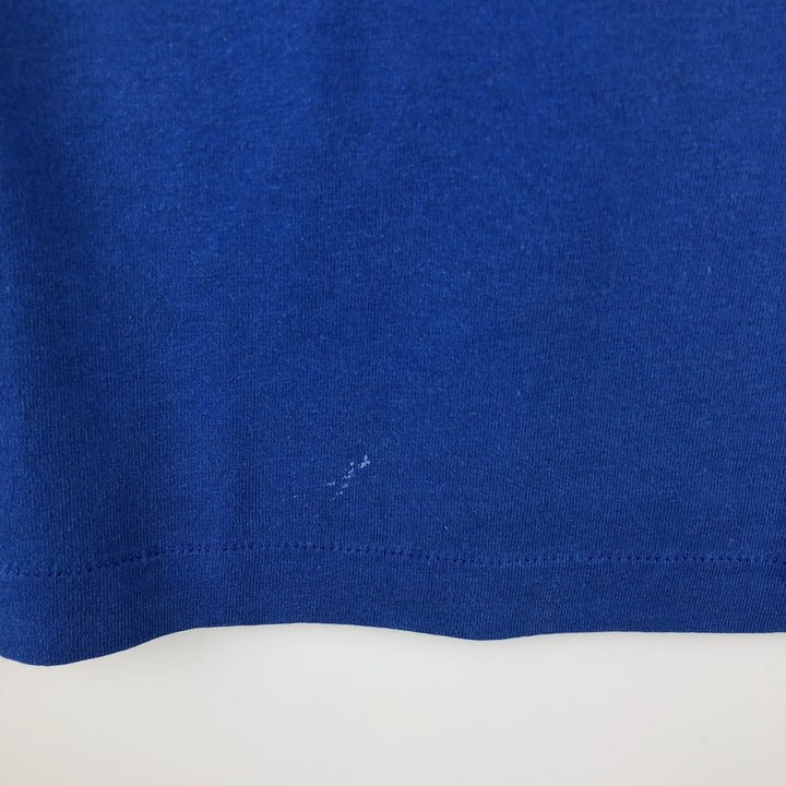 90'S TRENCH MLB CHICAGO CUBS Logo Print T-Shirt, Made in USA, Men's Size L (Equivalent), Vintage cotton blue type Vintage Second Hand