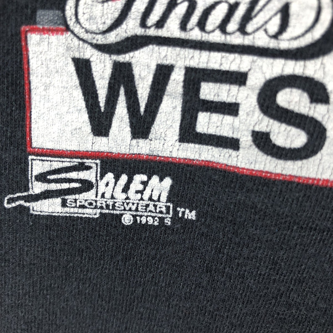 90'S SALEM NBA Portland Trail Blazers Sports Print T-Shirt, Made in USA, Men's Size M (Equivalent), Vintage cotton black type Vintage Second Hand